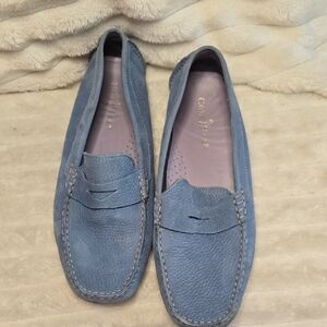 Cole Haan Light Blue Suede Loafers